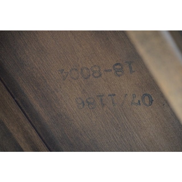 Vintage Ethan Allen Oval Drop-Leaf Side Table For Sale - Image 12 of 12
