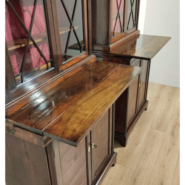 19th Century Walnut Bookcases with Pull-Out Shelves, Italy, Set of 2 For Sale - Image 6 of 11