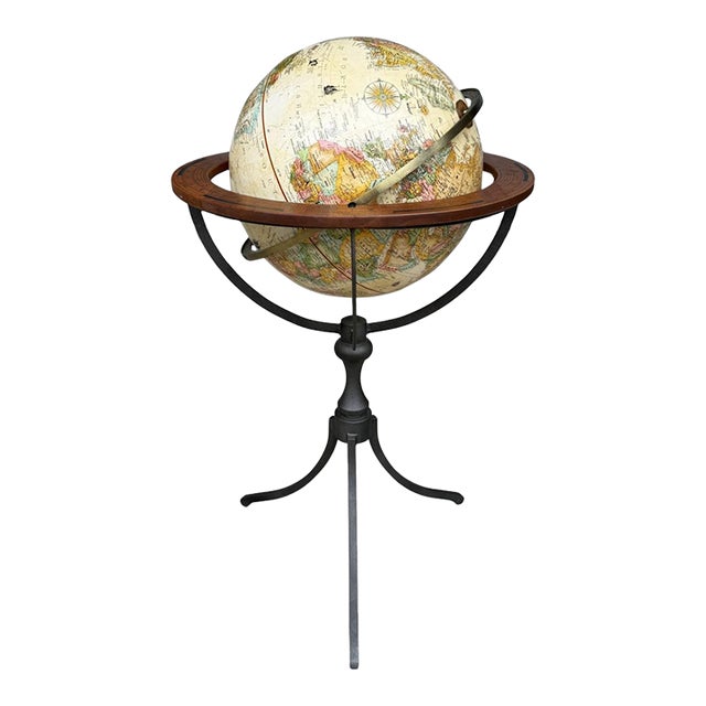 Replogle Santa Fe 16″ World Floor Globe With Wood Horizon Ring Model #27812 For Sale