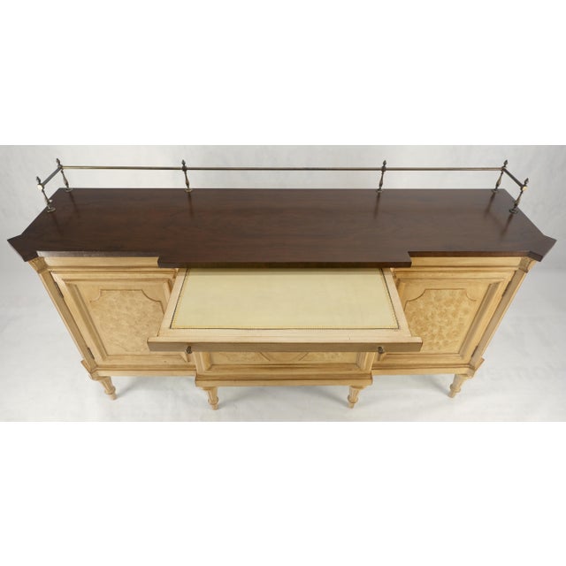 Kargers Rosewood Brass Gallery Top Fitted Drawers Sideboard Buffet Credenza MINT For Sale - Image 15 of 18