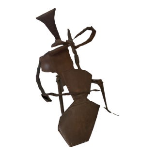 Mid-Century Modern Abstract Steel Sculpture “Cellist) by Benedict Tatti (1917–1993) For Sale