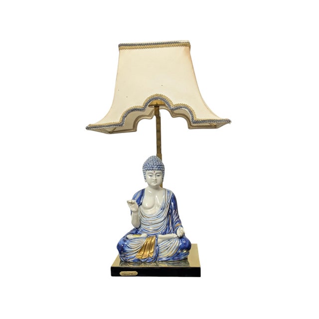 This pair of exquisitely crafted italian table lamps was created by sculptor edoardo tasca. Each lamp features a finely...