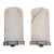 Pair of Resin Faux Marble Demilune Wall Sconces For Sale
