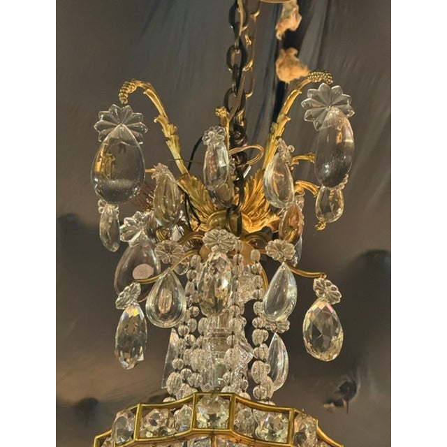 Metal 19th Century French Gilt Bronze and Crystal Chandelier For Sale - Image 7 of 10