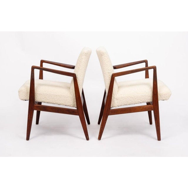 1960s Mid Century Cream Upholstered Lounge Chairs by Jens Risom, 1960s For Sale - Image 5 of 11