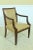 Federal Style Solid Mahogany Leather Open Armchair For Sale - Image 10 of 10