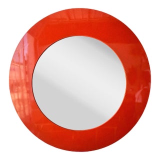 Karl Springer Style Large Goatskin Mirror For Sale