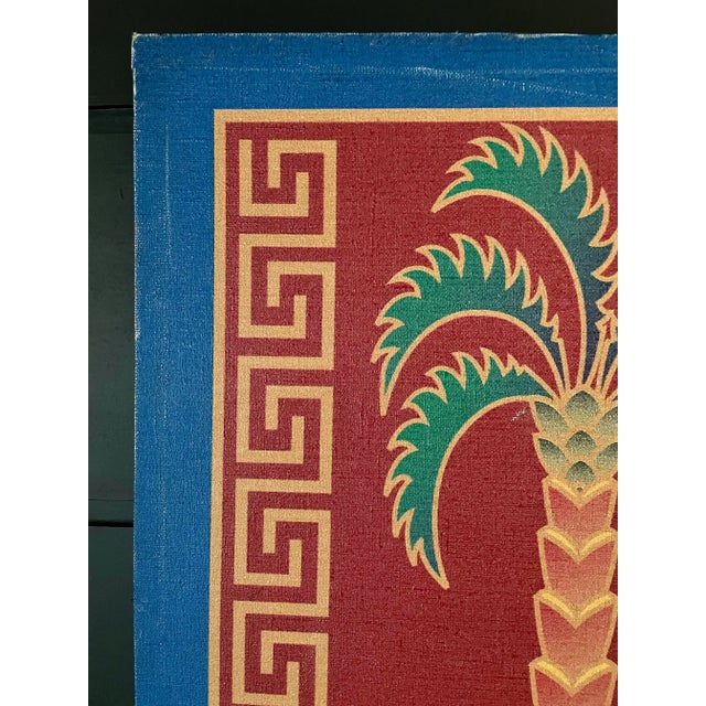 Art Deco 1970's Art Deco Printed Canvas "Cavalcare La Tigre" For Sale - Image 3 of 13