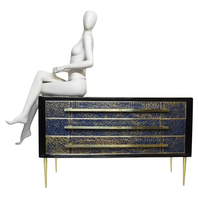 Chest of Drawers in Sapphire Blue Murano Glass from Justfurnituress SRL For Sale - Image 17 of 17