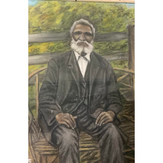 Figurative 1959 Vintage Pastel Portrait of a Man by E.D.Ellis For Sale - Image 3 of 12