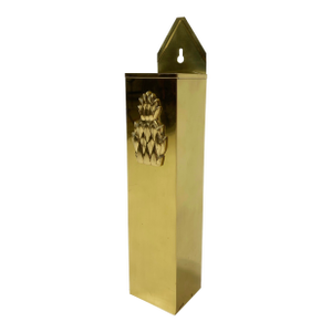 Vintage Brass Pineapple Wall Mount Matchstick Holder