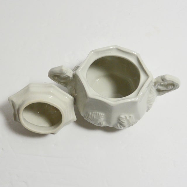 1960s Mid 20th Century Red-Cliff White Ironstone 3-Piece Coffee & Tea Service Set For Sale - Image 5 of 9