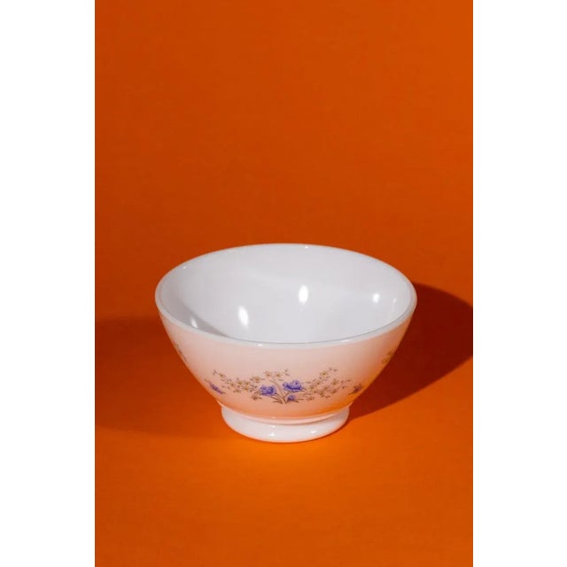 Mid-Century Modern Vintage Arcopal Set of 3 Floral Pattern Bowls For Sale - Image 3 of 12