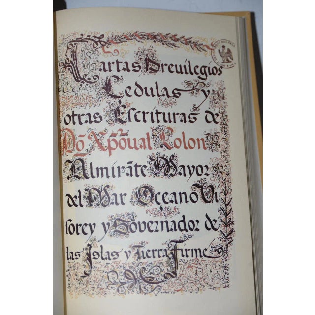 Christopher Columbus Fascimile of His Own Book of Privileges 1502, Mexico 1992 For Sale - Image 11 of 12
