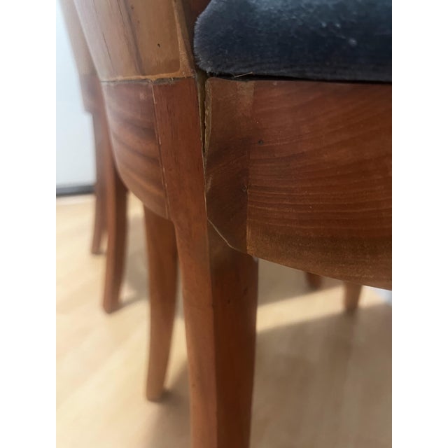 Sky Blue Unique Style Side Chairs- Pair For Sale - Image 8 of 9