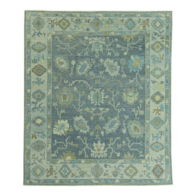 Turkish Oushak Rug 7'8" x 9'1" #19103 For Sale