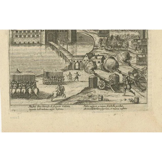 Baudartius, Siege of Kerpen Under Duke of Parma, 1616, Paper, Framed For Sale - Image 9 of 10