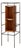Freestanding Display Cabinet With Lights, Solid Walnut Tall Cabinet, Narrow Bookcase Display For Sale