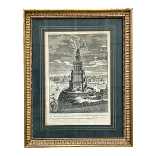Antique Architectural Engraving in Gilt Frame For Sale