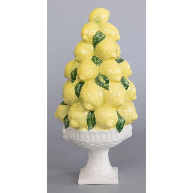 Mid 20th Century Italian Majolica Lemon Topiary For Sale - Image 9 of 9