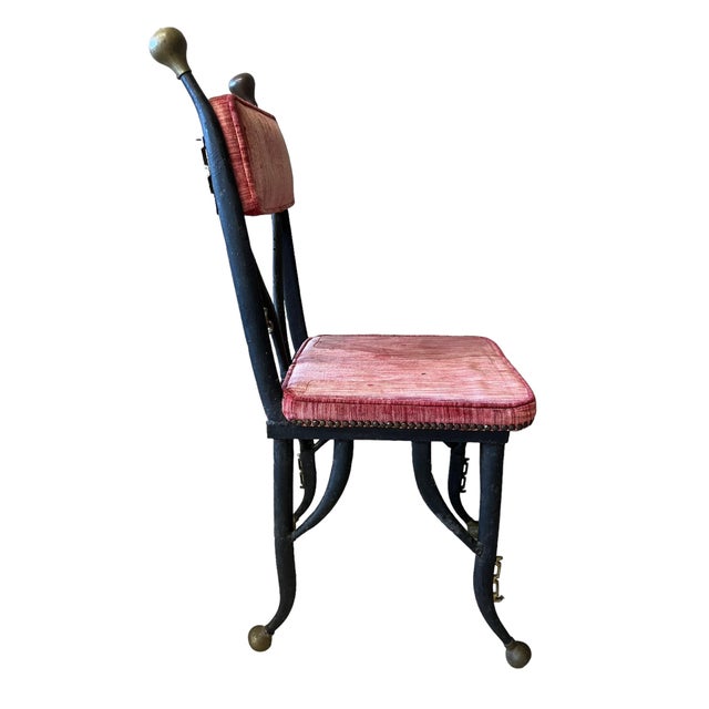 1900 - 1909 4 Antique Wrought Iron Chairs Constructed From Horse Collars For Sale - Image 5 of 9