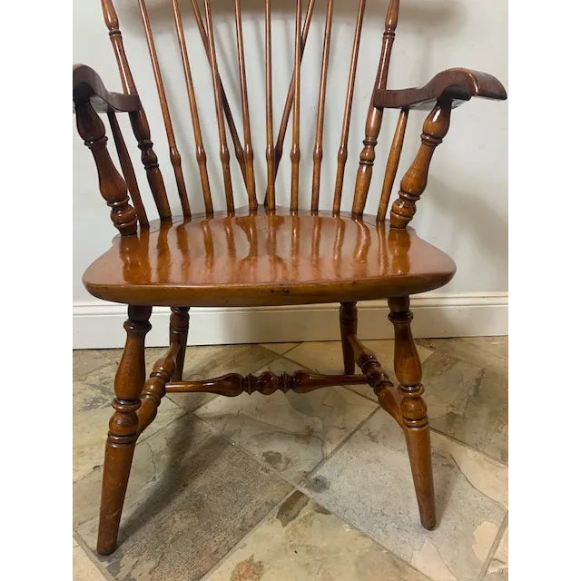 Step into timeless comfort with this 1970s Vintage Sprague and Carlton Windsor Master Chair—a classic blend of American...