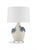 Vintage Italian Ceramic Table Lamp With Sculpted Blue Crabs on Acrylic Base For Sale - Image 4 of 12