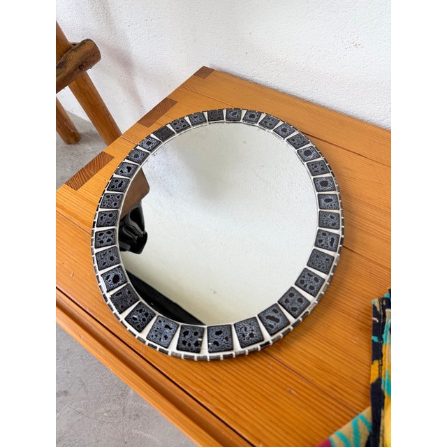 Oval Ceramic Mosaic Mirror, 1950s For Sale - Image 18 of 18