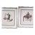 Beautiful pair of Chinoiserie colored engravings in bamboo frames // matted and framed Asian art // silvered / gilt frames // chinoiserie For Sale