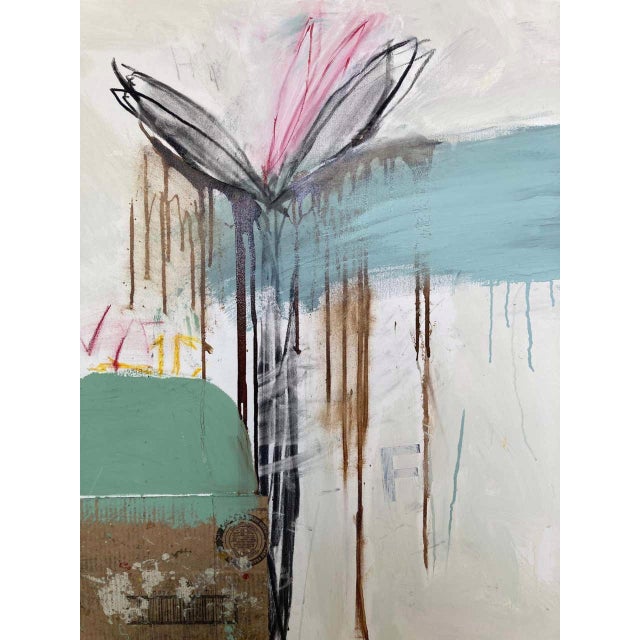 Abstract Donald's Garden, Large Contemporary Abstract Painting, Framed, Guy Lyman For Sale - Image 3 of 6