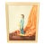 Vintage 1948 Portrait Painting Asian Woman v.h. Price Framed Mid Century Art For Sale