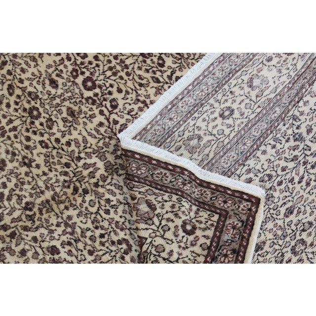 1960s Hand Knotted Vintage Turkish Area Rug For Sale - Image 4 of 12