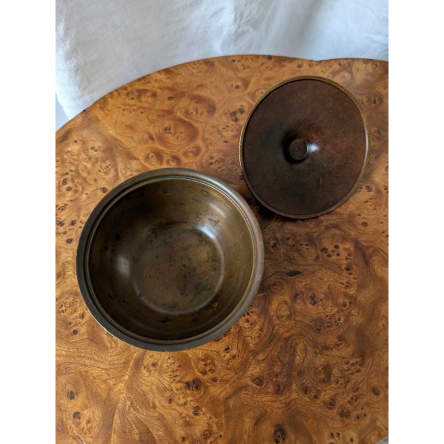 Brown Art Deco Bronze Pot by Just Andersen, 1930s For Sale - Image 8 of 10