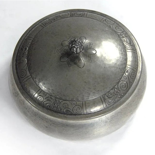 Metal Art Deco Lidded Container by Just Andersen, 1930s For Sale - Image 7 of 9