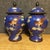 Chinese Pair of Small Chinese Cloisonné Enamel Crane & Cloud Jars With Lids - 8" Tall For Sale - Image 3 of 9