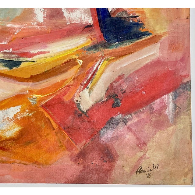 1988 Abstract Expressionist Oil on Canvas by Patricia M Hull For Sale - Image 4 of 7