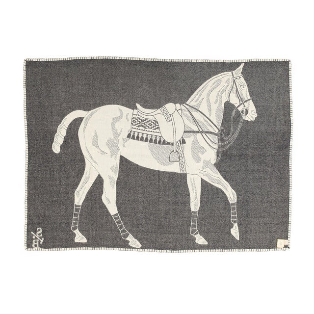 This exquisite throw is a Stick & Ball original design and the perfect equestrian accent for home or as a gorgeous evening...