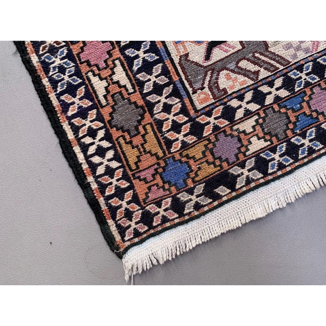 Long and Narrow Turkish Soumak Kilim Runner Rug For Sale - Image 6 of 11
