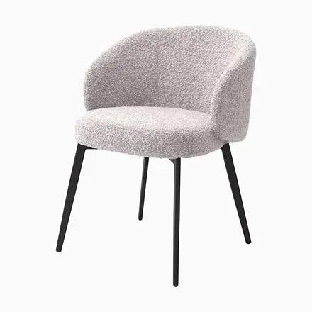Gray Set of Grey Loy Bouclé Dining Chair by Pacific Compagnie Collection For Sale - Image 8 of 8