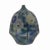 2020s Artistic Flower Blue Green Porcelain Fat Round Body Small Mouth Vase For Sale - Image 5 of 6