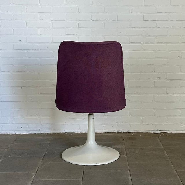 Tulip Chairs in Purple by Saarinen for Walter Knoll, Set of 6 For Sale - Image 5 of 6