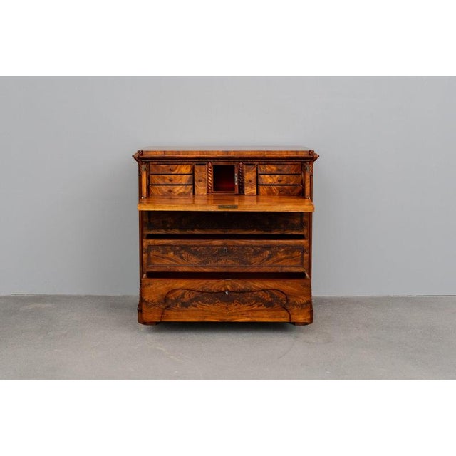 19th Century Biedermeier Chest of Drawers in Mahogany For Sale - Image 4 of 18