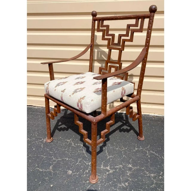 Industrial Steel Dining Table + 3 Ziggurat Chairs For Sale - Image 15 of 18