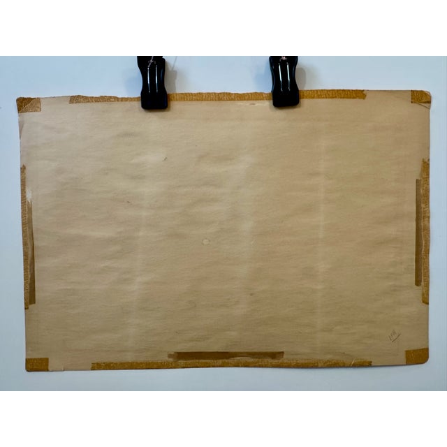 Henry Emil Salloch Original Watercolor on Paper Coastal Beach Scene, 1938. For Sale In Atlanta - Image 6 of 7
