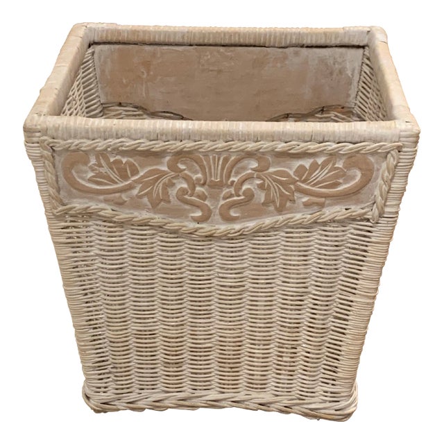 Vintage Wicker Planter For Sale