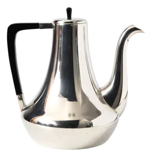 Danish Silver-Plated Coffee Pot by Einar Dragsted, 1960s