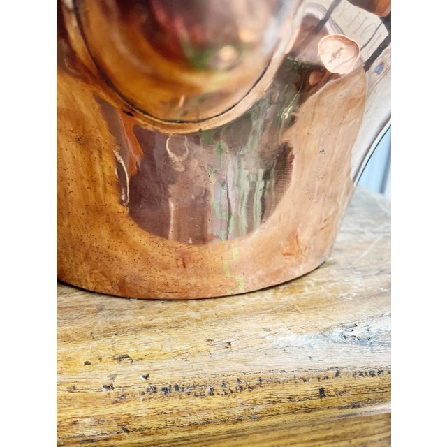 Metal Antique French 7 Liter Copper Hotel Tea Kettle For Sale - Image 7 of 11