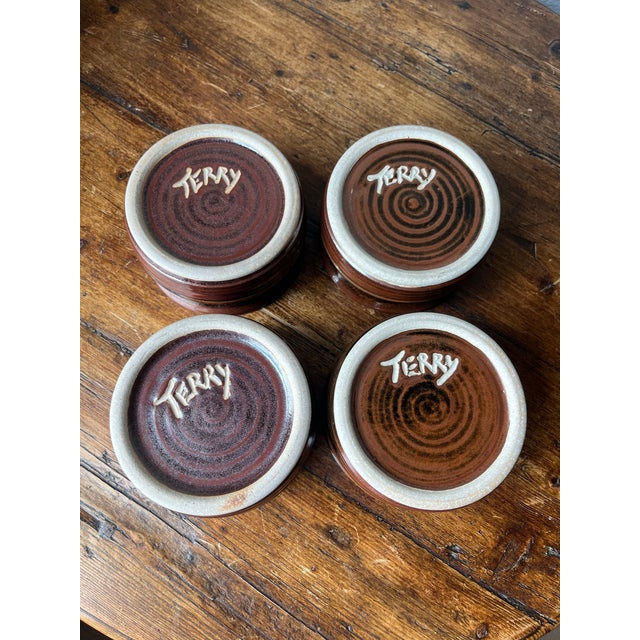 Late 20th Century Terry Parker of LomaPrietaPottery Studio Pottery Bowls- Set of 4 For Sale - Image 5 of 9