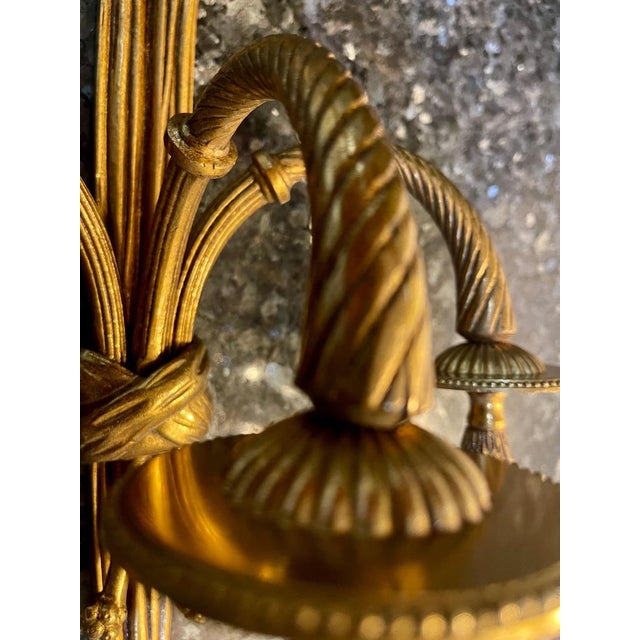 Large French Wall Sconces, 1950, Set of 2 For Sale - Image 6 of 8