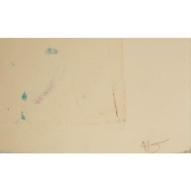 A Cat's Eyes - Transfer Monotype in Water Based Ink on Paper Original transfer monotype painting by California artist...